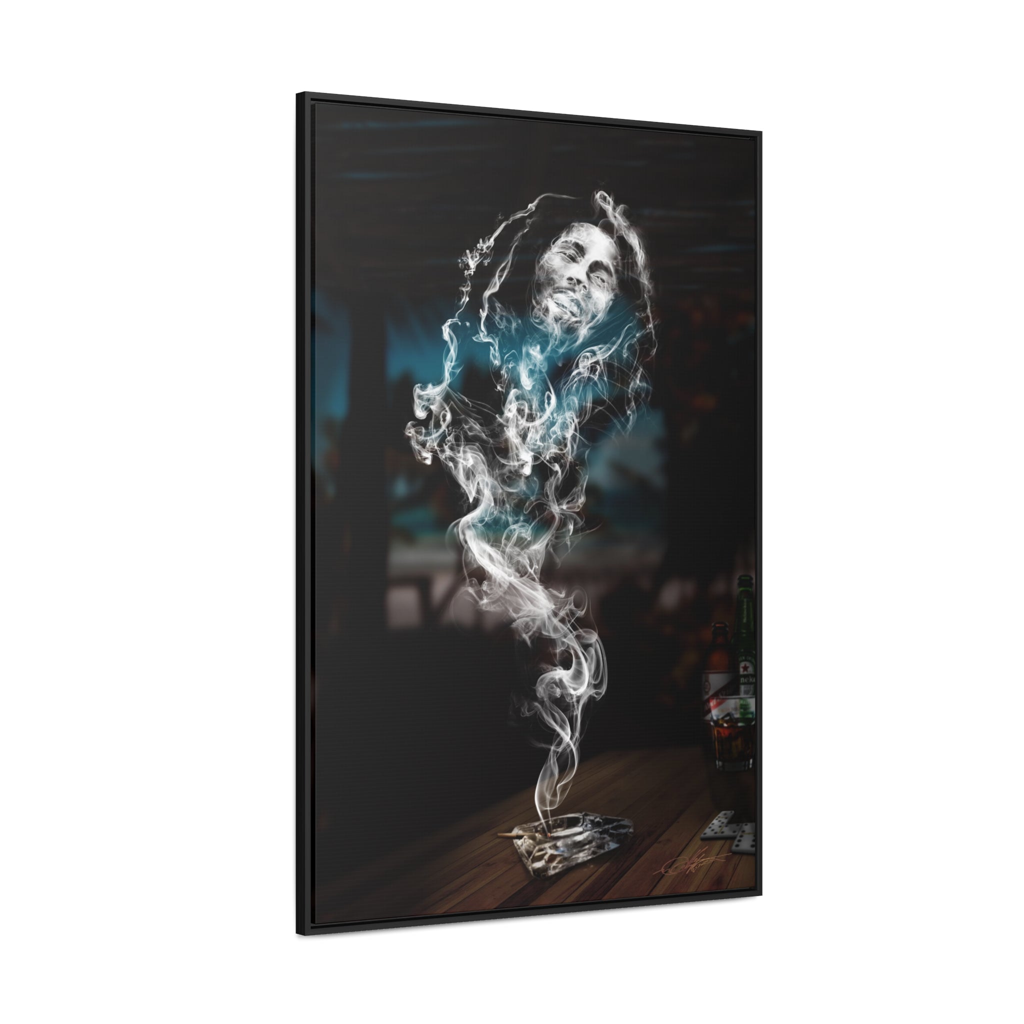 Smoking Legends Bob-1 Framed Canvas Wrap - City2CityWorld