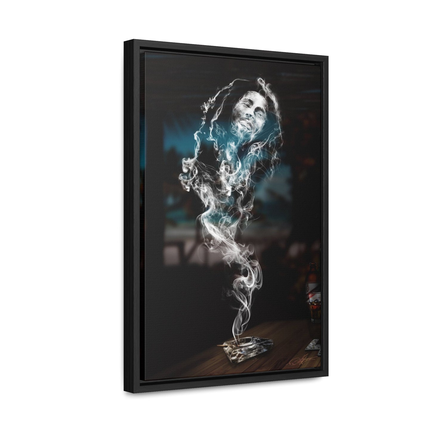 Smoking Legends Bob-1 Framed Canvas Wrap - City2CityWorld