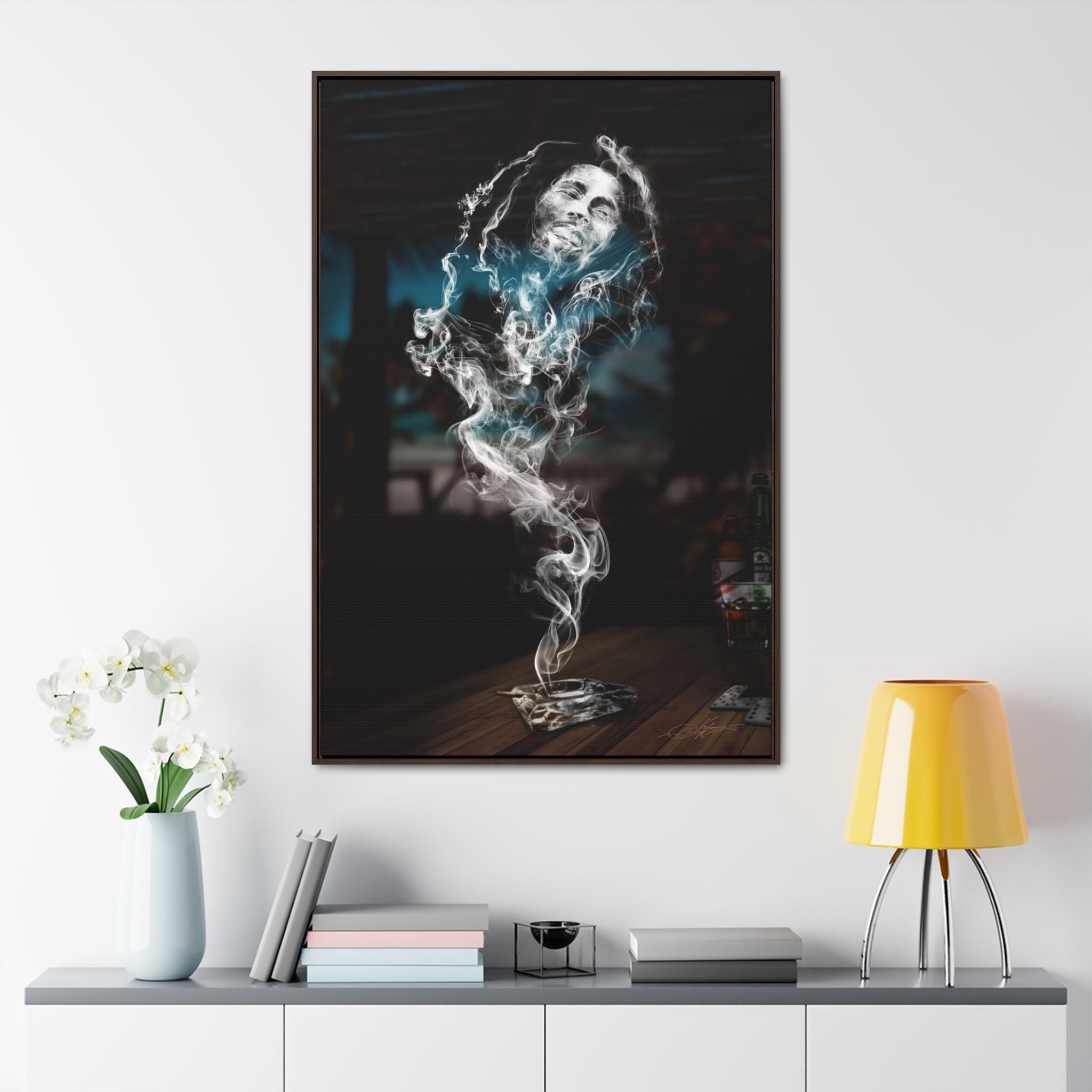 Smoking Legends Bob-1 Framed Canvas Wrap - City2CityWorld