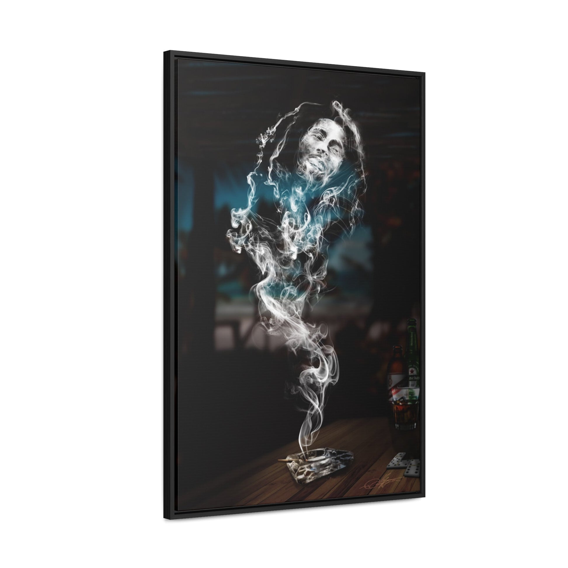 Smoking Legends Bob-1 Framed Canvas Wrap - City2CityWorld