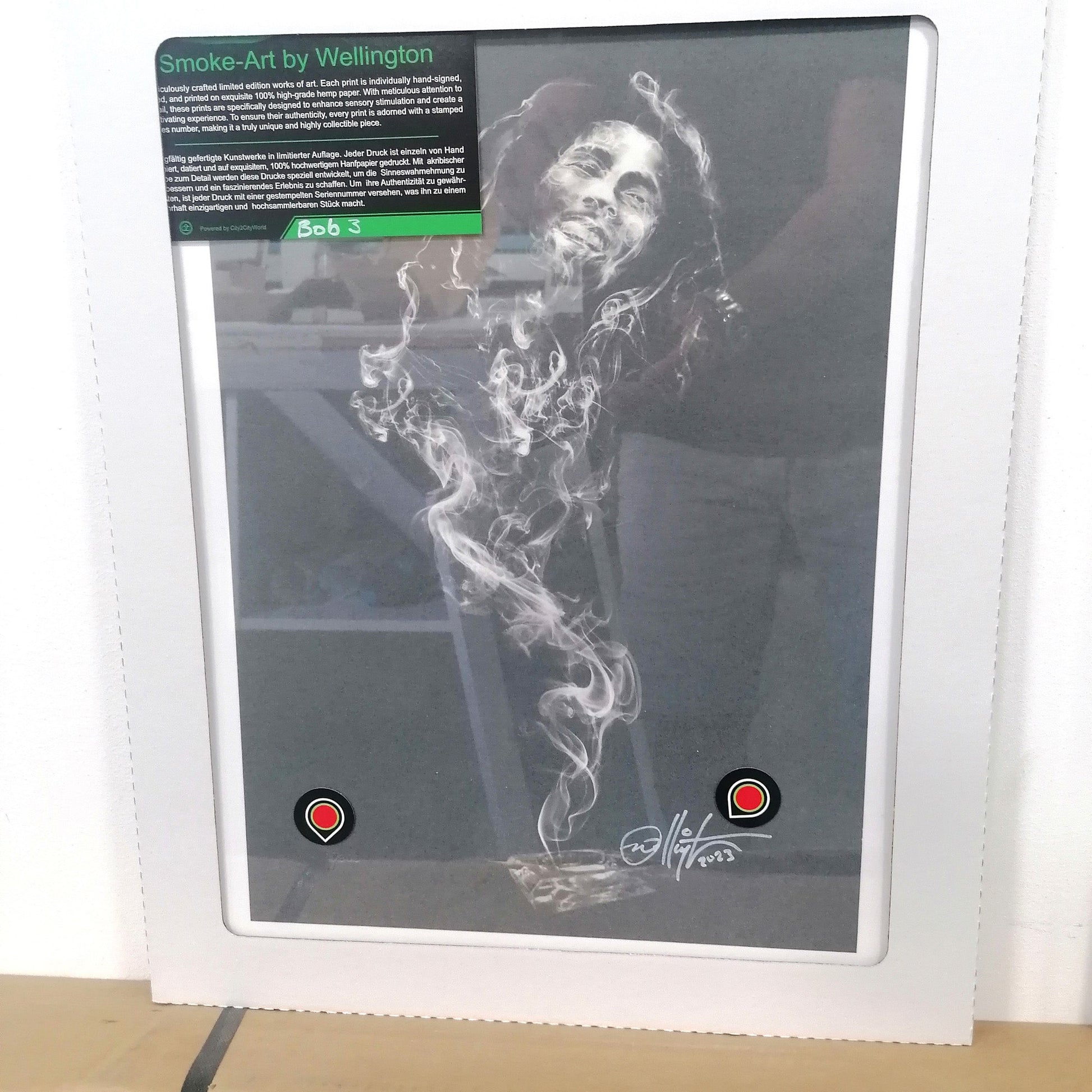 Smoking Legends Bob 1 Signed Print - City2CityWorld