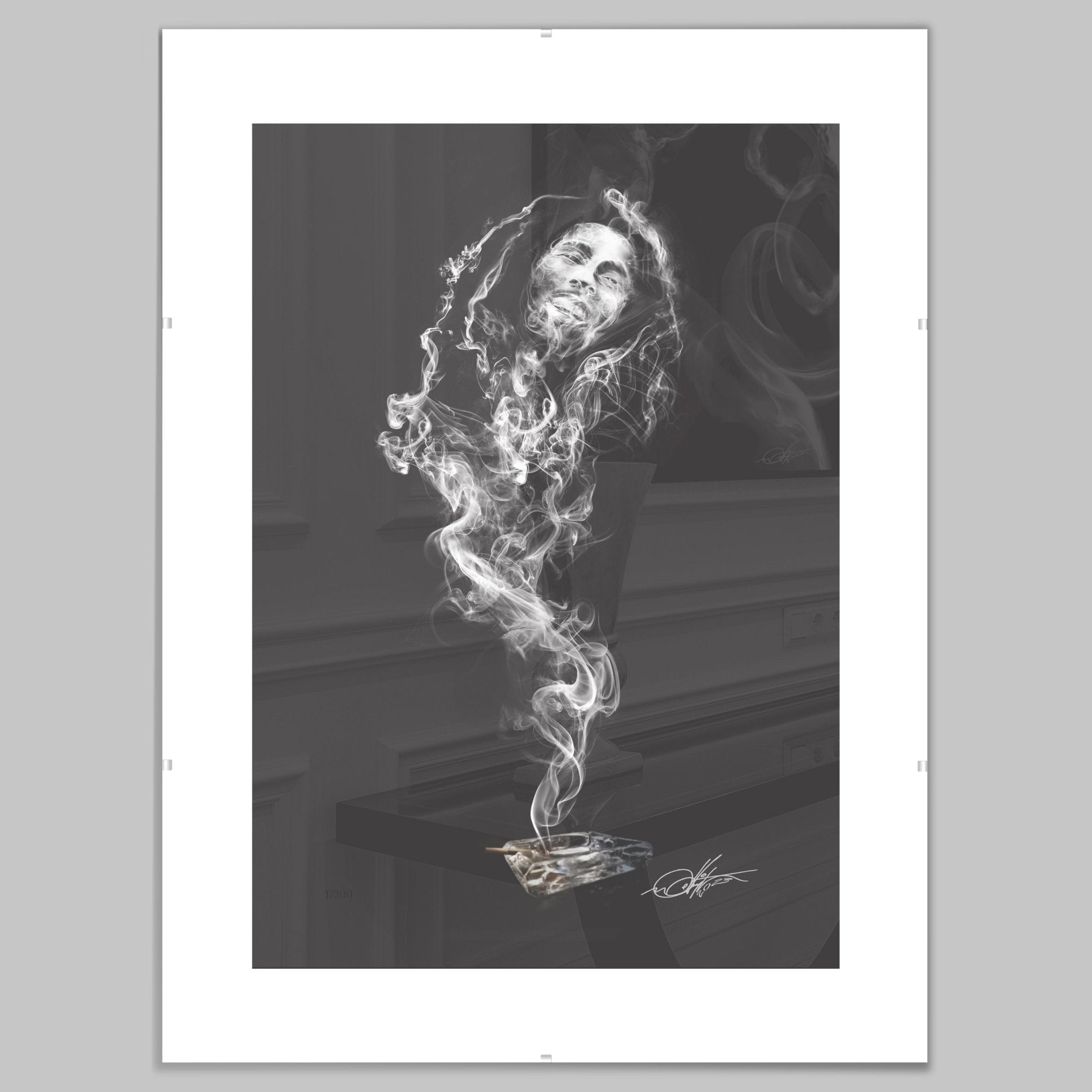 Smoking Legends Bob 1 Signed Print - City2CityWorld