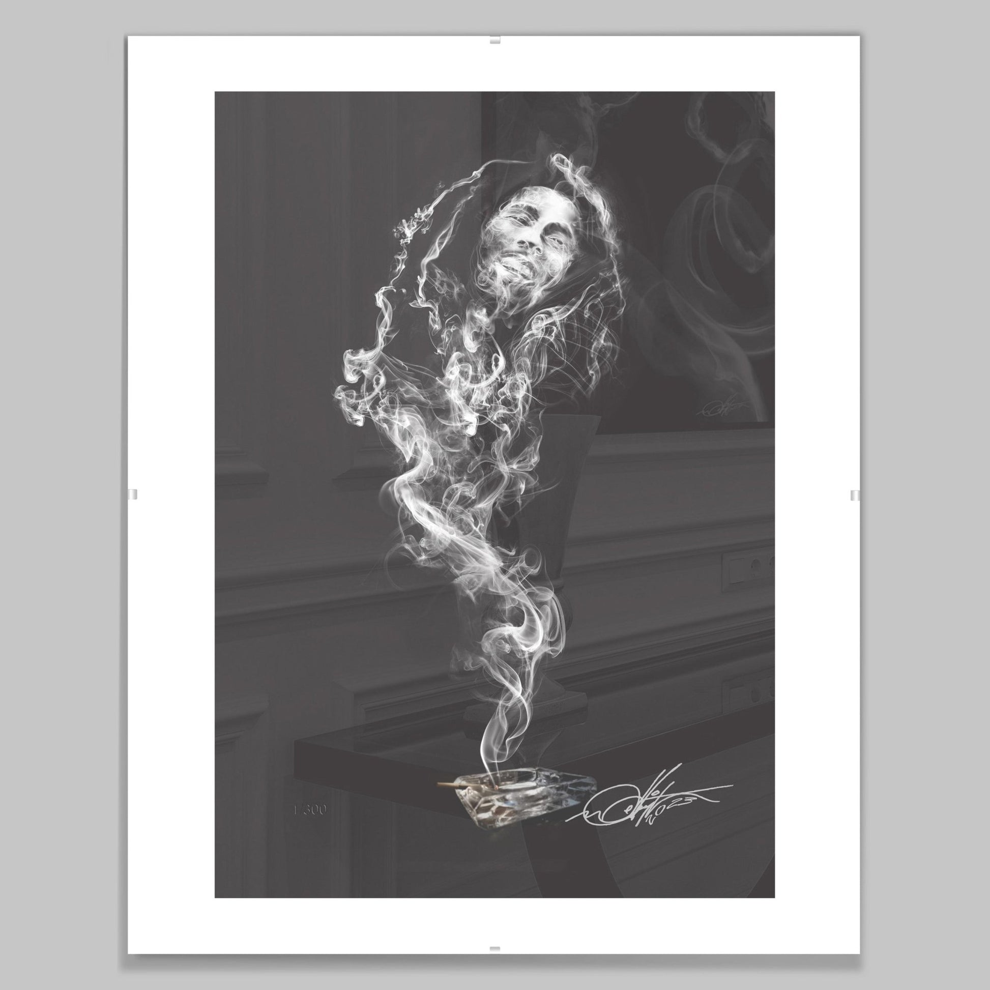 Smoking Legends Bob 1 Signed Print - City2CityWorld