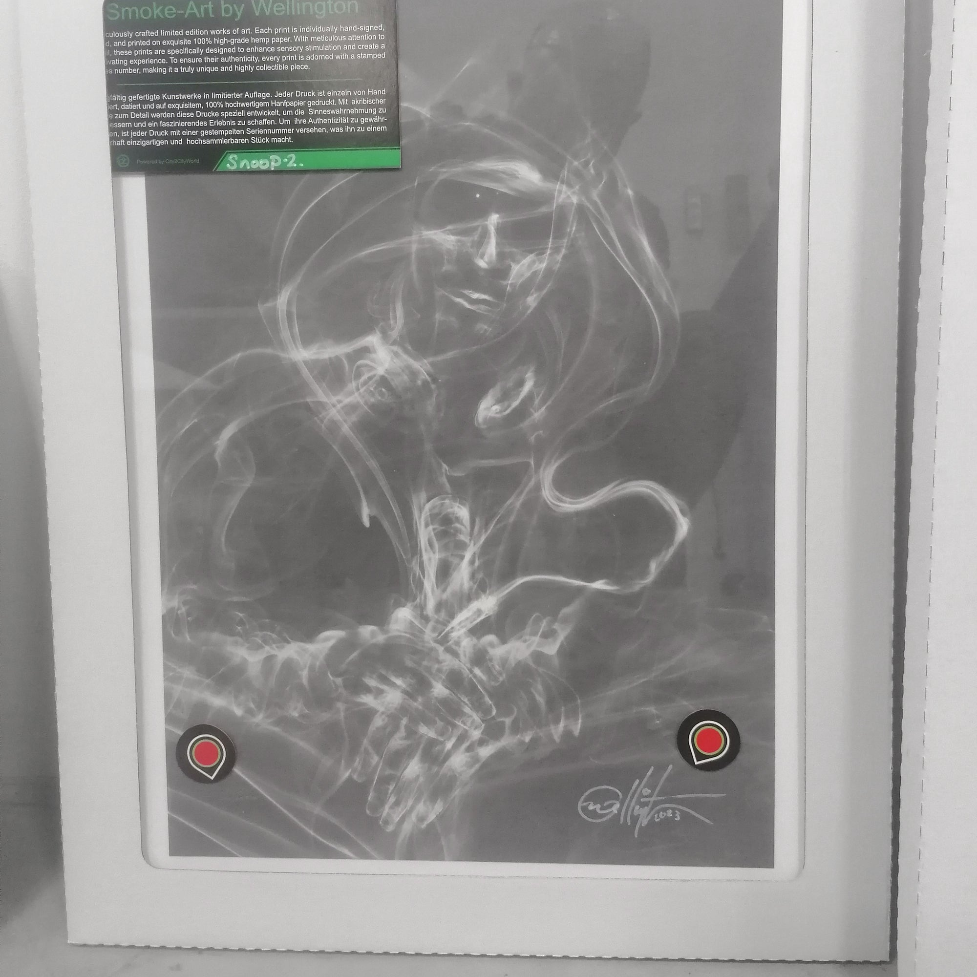 Smoking Legends Snoop 1 Signed Print - City2CityWorld