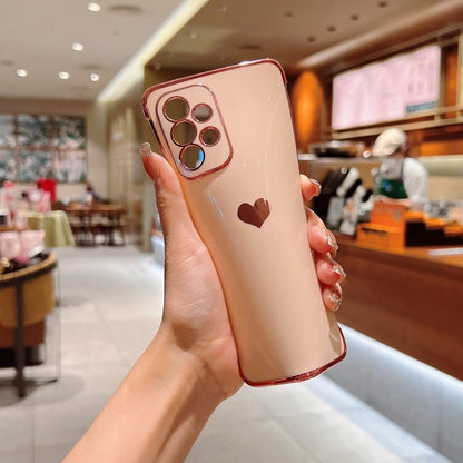 Soft TPU Electroplated Love ❤️ Heart Phone Case For Samsung Models - City2CityWorld