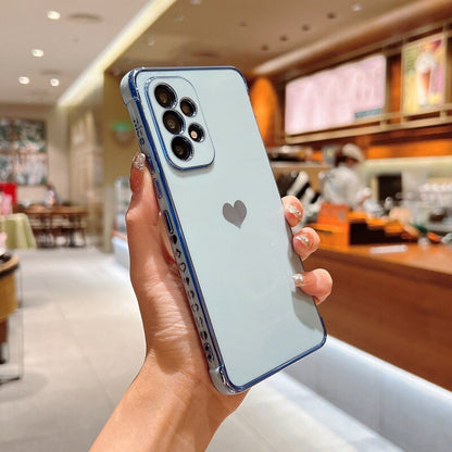 Soft TPU Electroplated Love ❤️ Heart Phone Case For Samsung Models - City2CityWorld