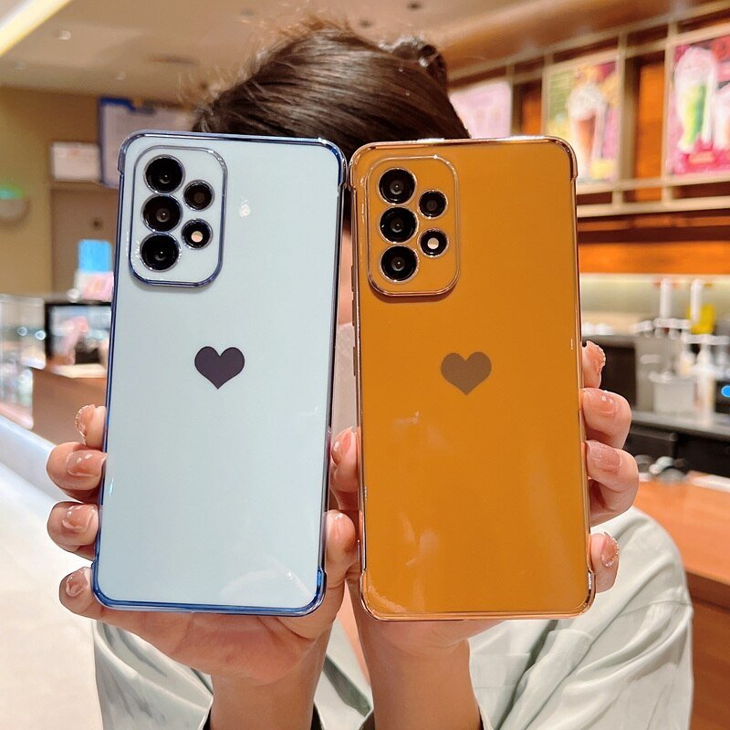 Soft TPU Electroplated Love ❤️ Heart Phone Case For Samsung Models - City2CityWorld