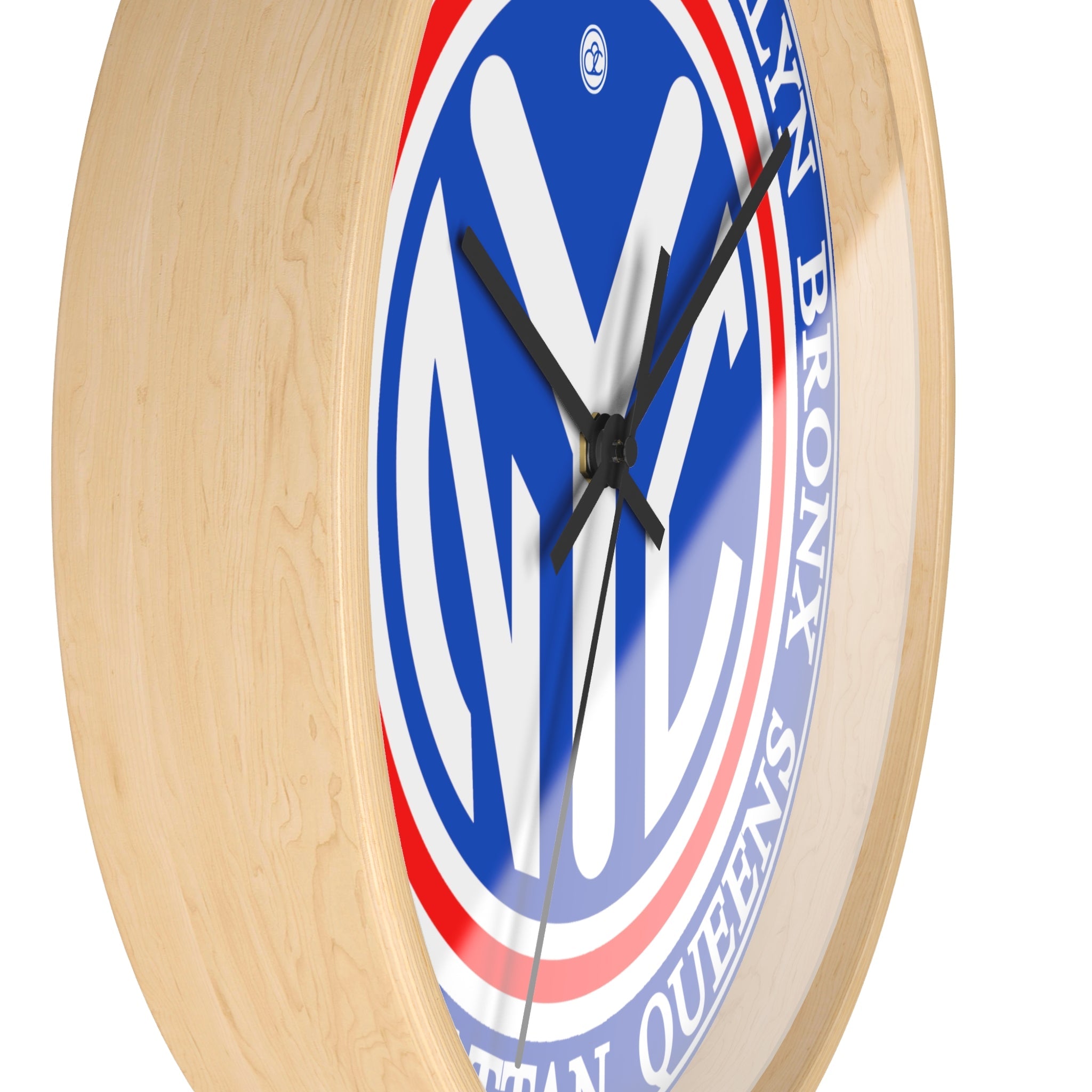 Vintage New York City Wall Clock / Blue + White - City2CityWorld