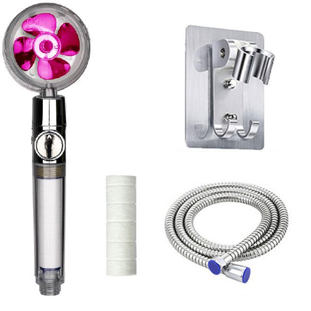 Vortex Propeller Shower Set | Set Incl. Shower Head, Hose, Filter & Mount - City2CityWorld
