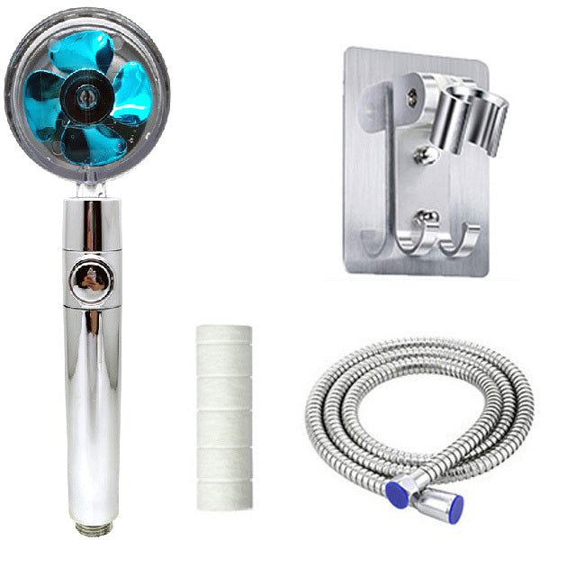 Vortex Propeller Shower Set | Set Incl. Shower Head, Hose, Filter & Mount - City2CityWorld