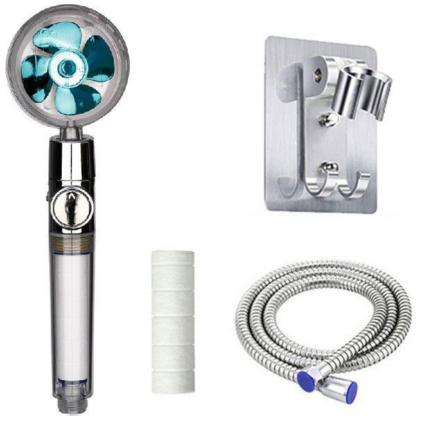 Vortex Propeller Shower Set | Set Incl. Shower Head, Hose, Filter & Mount - City2CityWorld