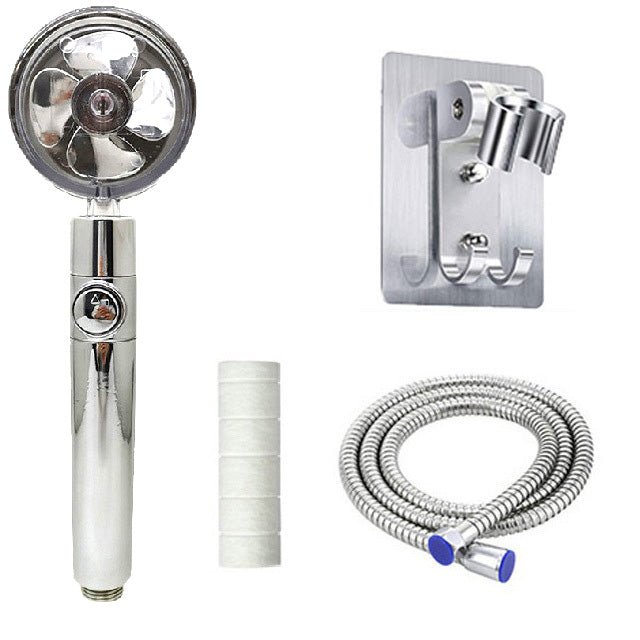 Vortex Propeller Shower Set | Set Incl. Shower Head, Hose, Filter & Mount - City2CityWorld